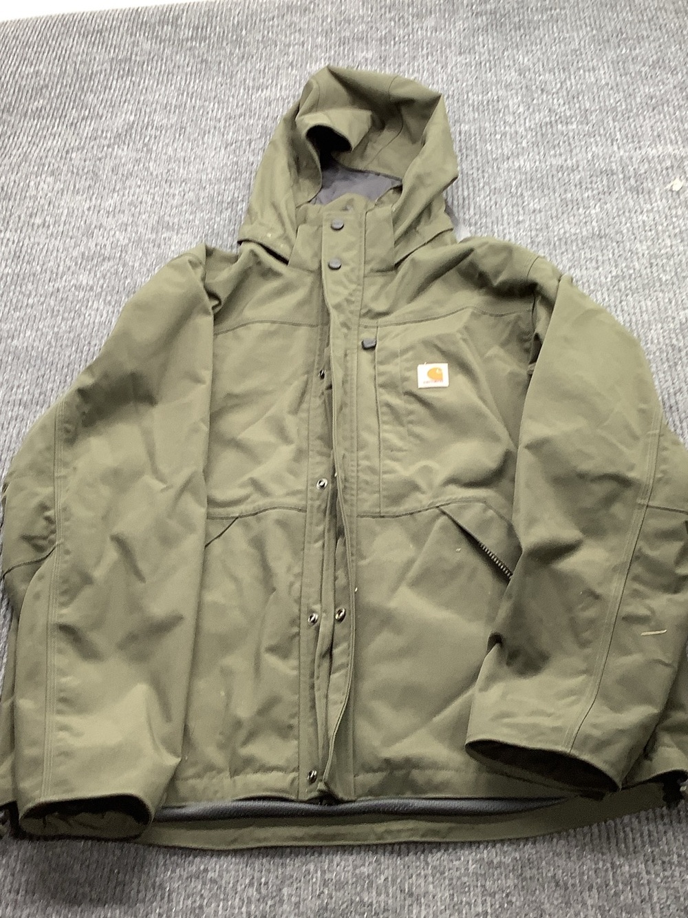 Carhartt Olive Green Hooded Field Coat